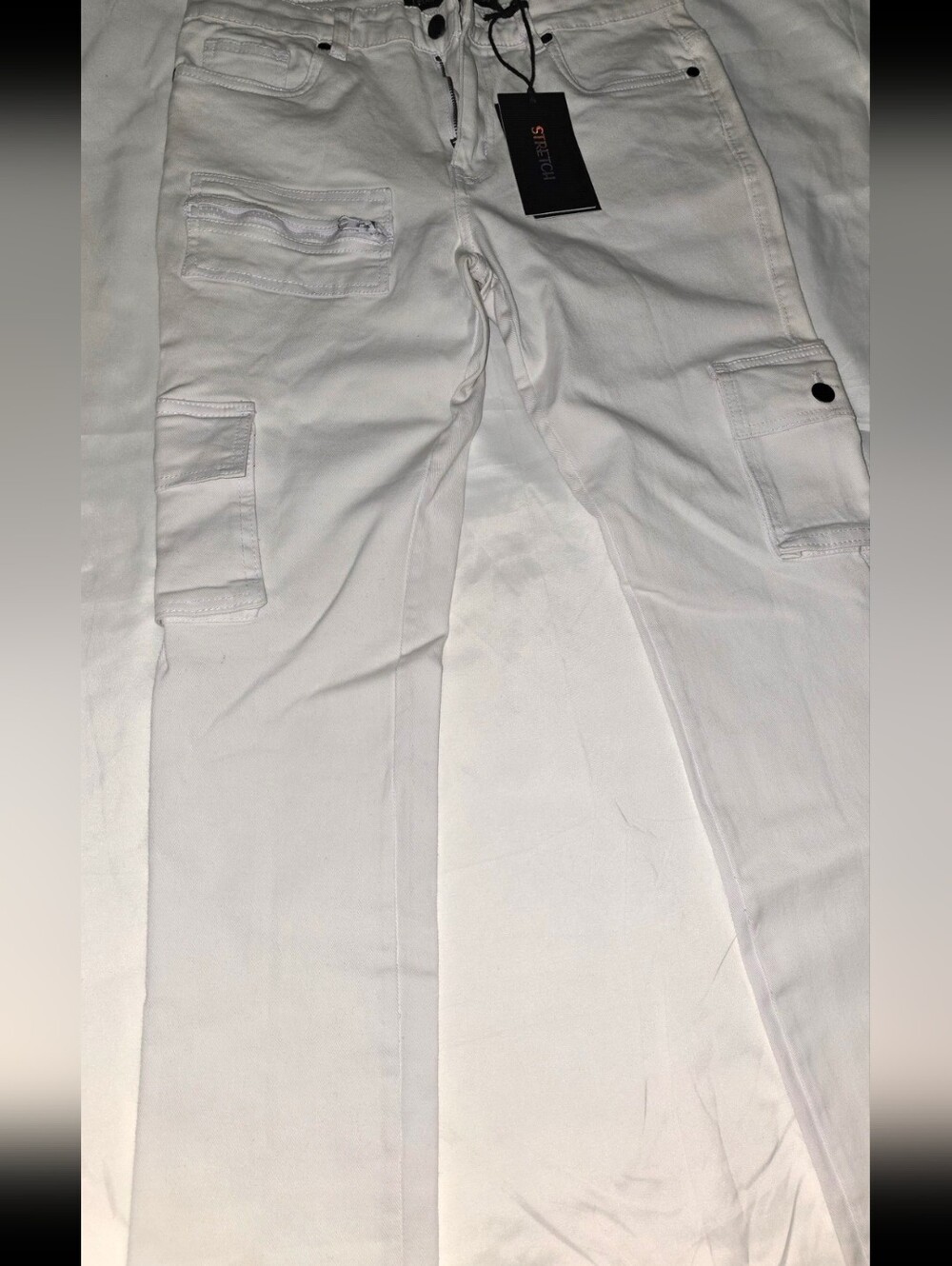 :Legendary Status White Skinny Cargo Jeans Size 32 NWT